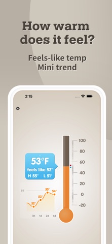 Thermo-hygrometer iPhone screenshot