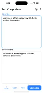 Compare Text: Text difference screenshot #1 for iPhone