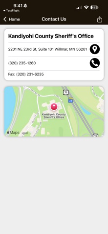 Kandiyohi County Sheriff MN iPhone screenshot