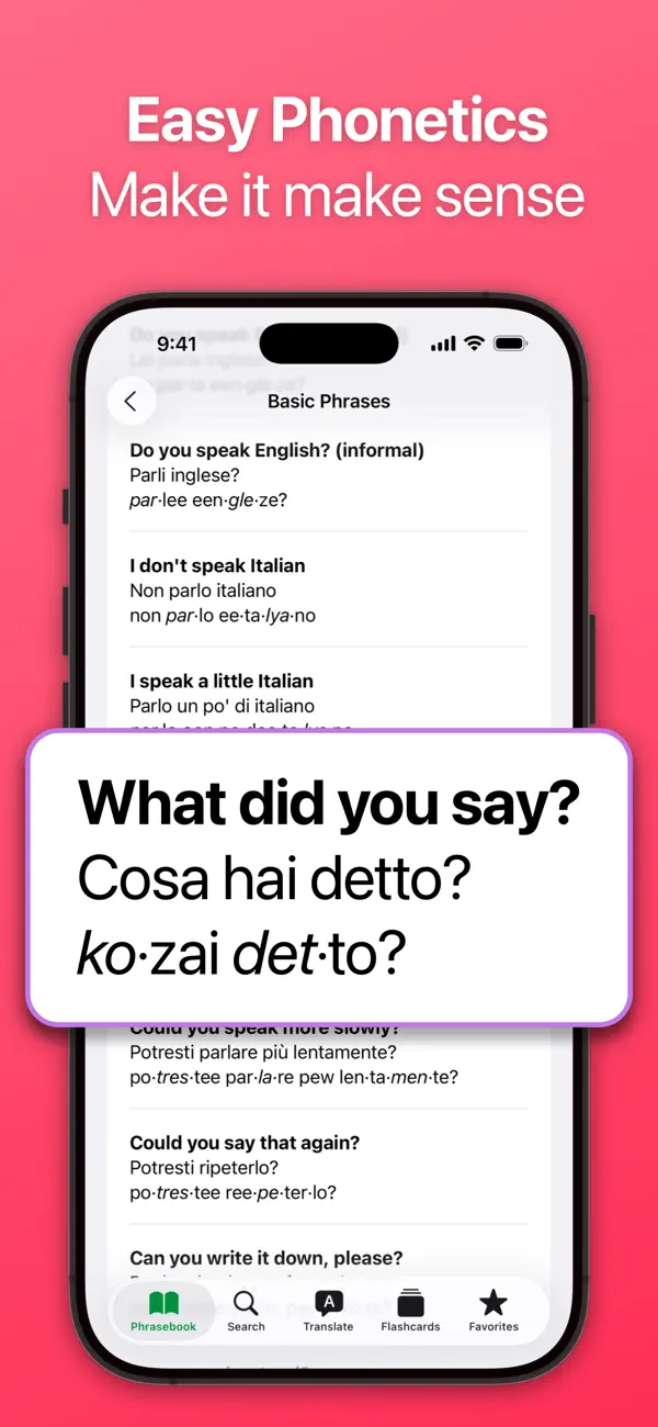 Screenshot #3 pour SpeakEasy Italian Phrasebook