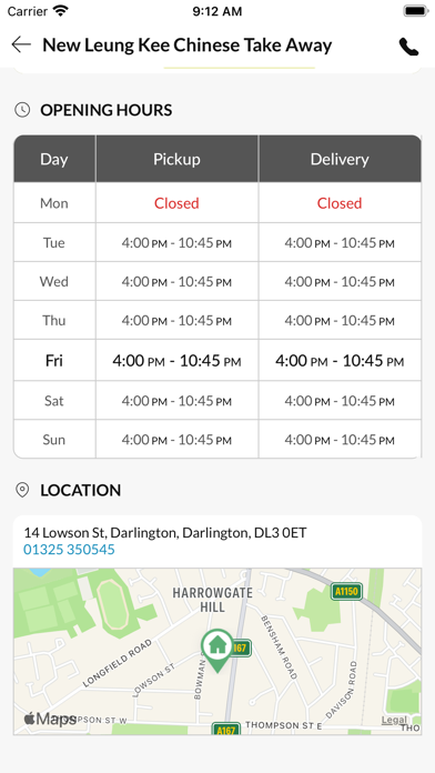 New Leung Kee Chinese Takeaway Screenshot