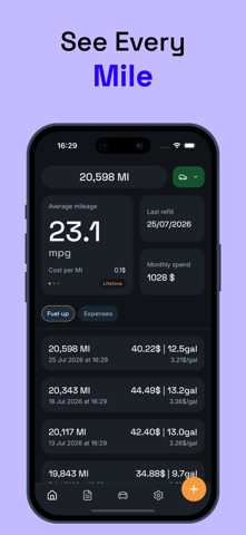 Leeway-Fuel & Mileage Tracker Screenshot 2 of 5