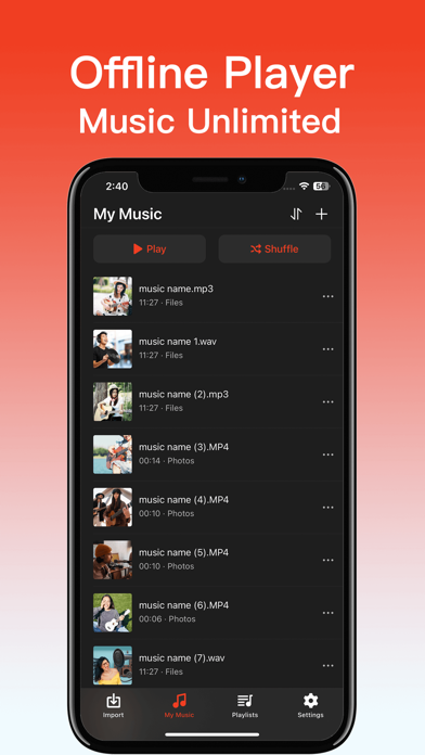 Nue Music - Offline Player MP3 Screenshot