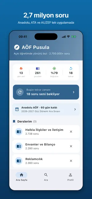 AÖF Pusula: Çıkmış Sorular screenshot 1