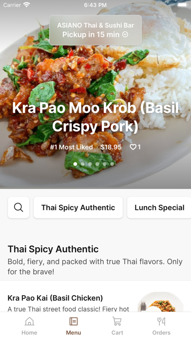 ASIANO Thai & Sushi Bar iPhone screenshot 2 - Food & Drink app