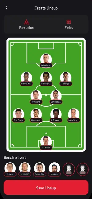 Football Lineup Builder 11 iPhone screenshot 1