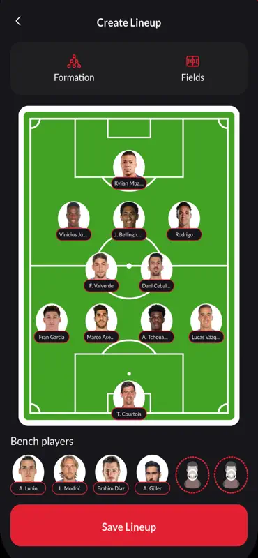 Escalação Futebol: Montar Time screenshot 1 of 6