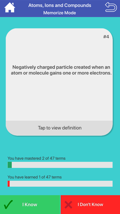 Chemistry Education Flashcards Screenshot
