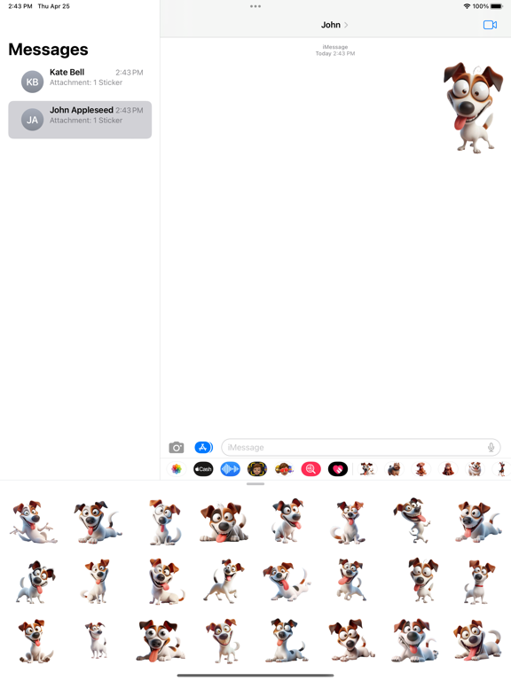 Screenshot #4 pour Goofy Jack Russell Stickers