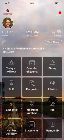 The NCSU Club iPhone screenshot