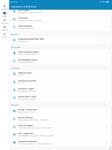 VetList - Vet Drug formulary iPad screenshot 3