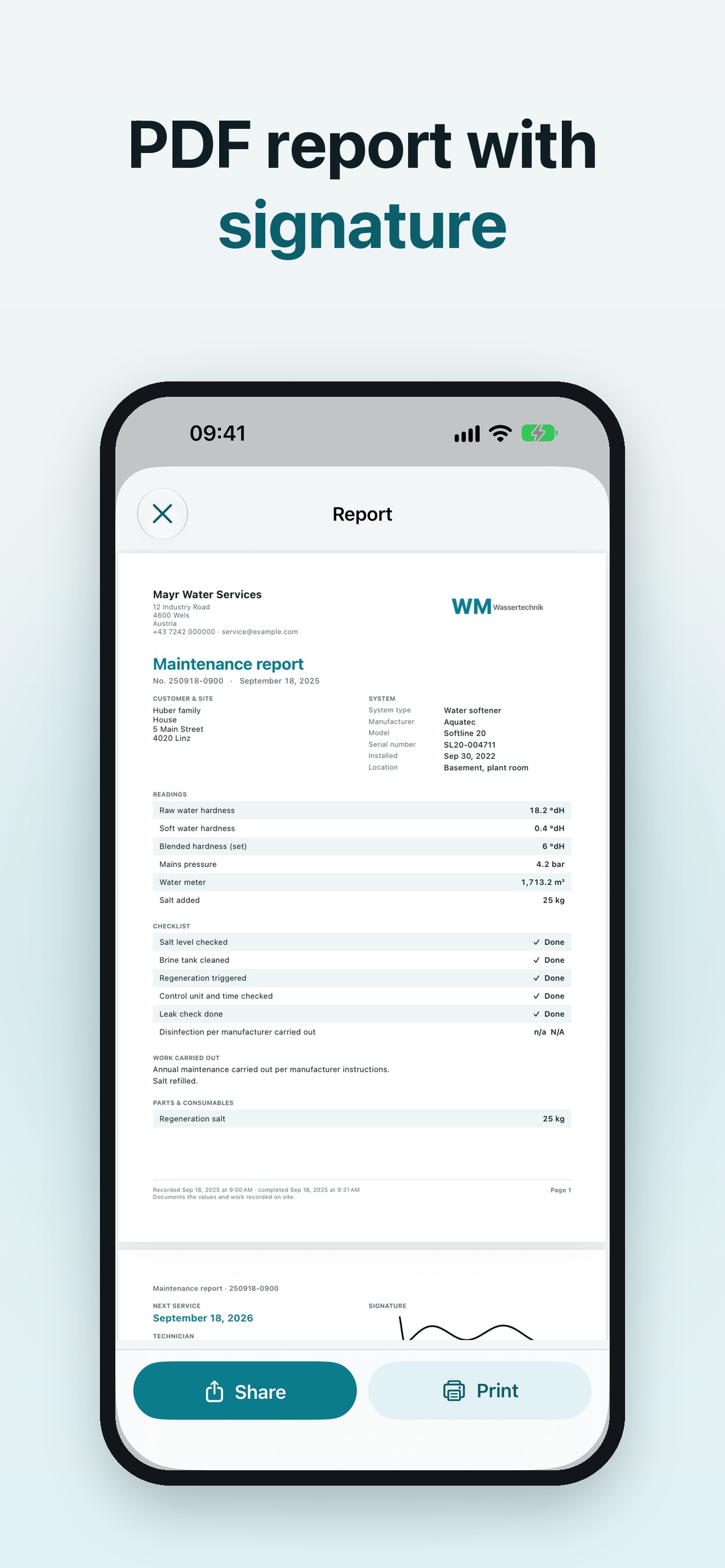 Screenshot 5 of Aquamo: Water Service Log