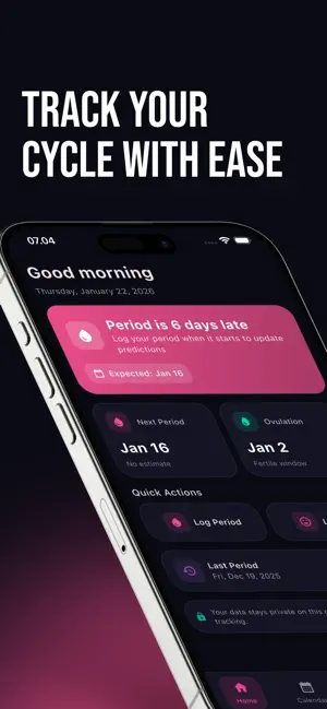 PureCycle: Period Tracker Logs screenshot 1