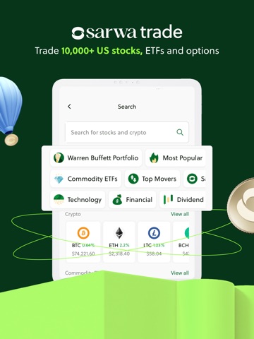 Sarwa: Invest, Trade & Save iPad screenshot 2