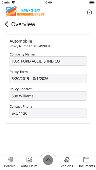 Hawk's Bay Insurance Online Screenshot
