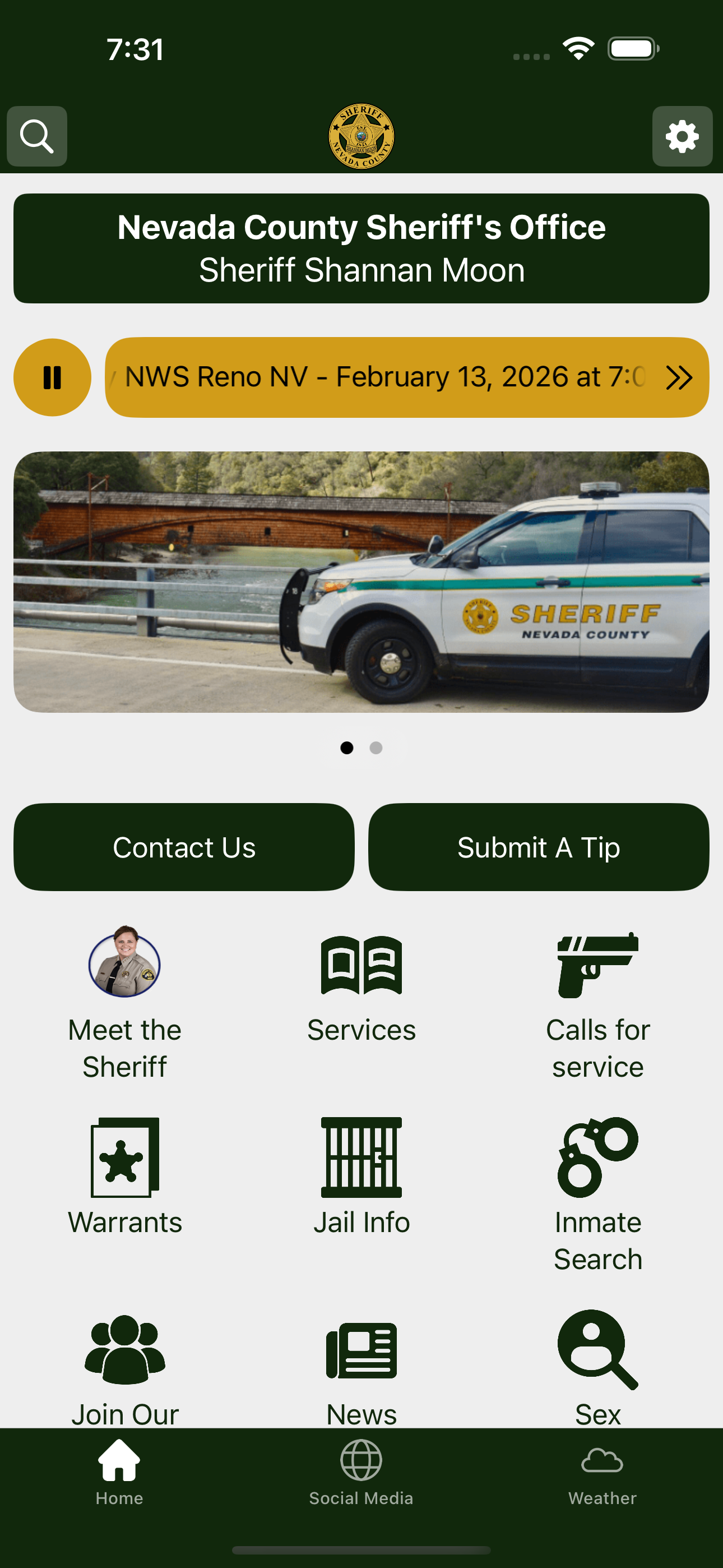 Nevada County Sheriff CA