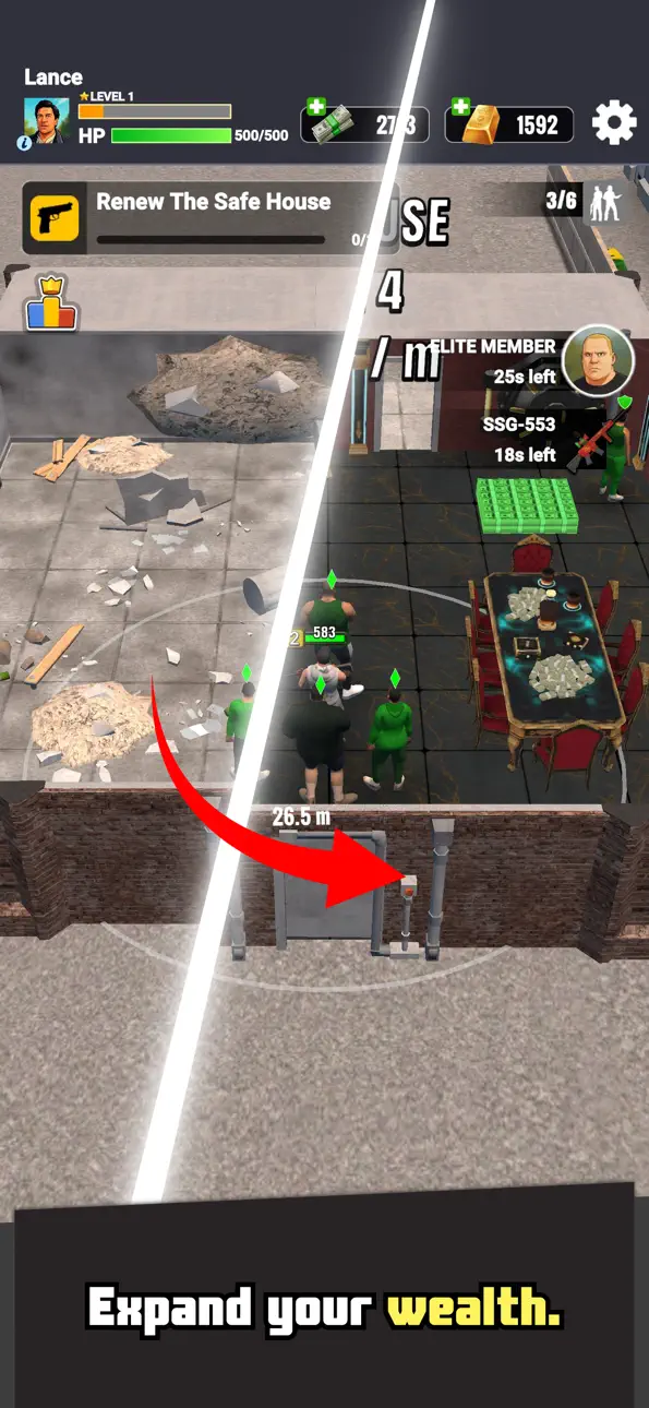 Gang Wars : Street Crime iOS Mod IPA screenshot 2 - iOS game interface