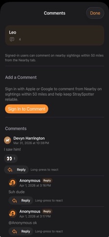 StraySpotter screenshot