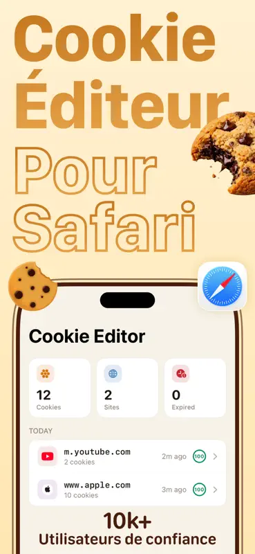 Cookie Editor pour Safari screenshot 1 of 4