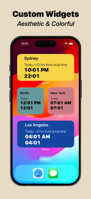 ‎Time Zone Clock - GoTime Screenshot