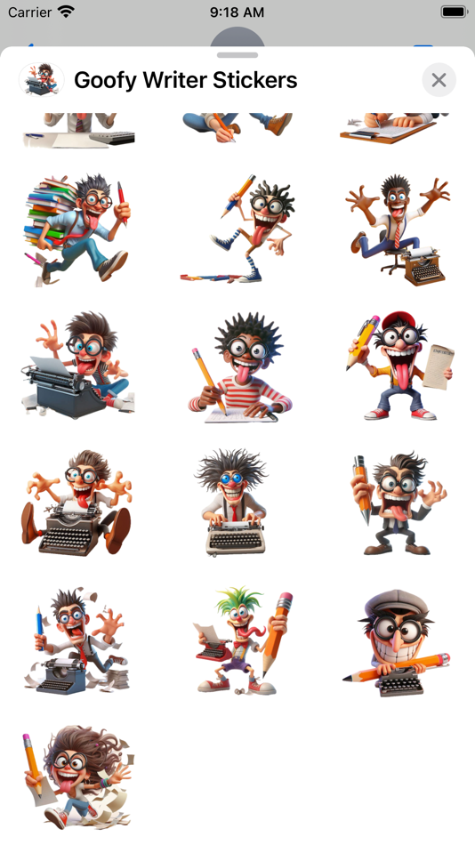 #3. Goofy Writer Stickers (iOS) Podle: Paul Scott