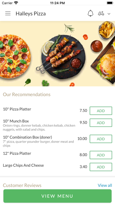 Halleys Pizza Screenshot