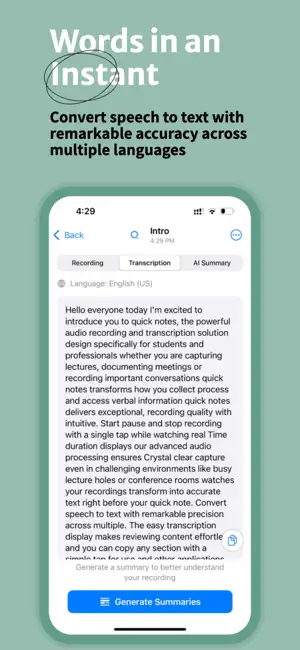 QuickNotes AI Lecture Recorder screenshot 4