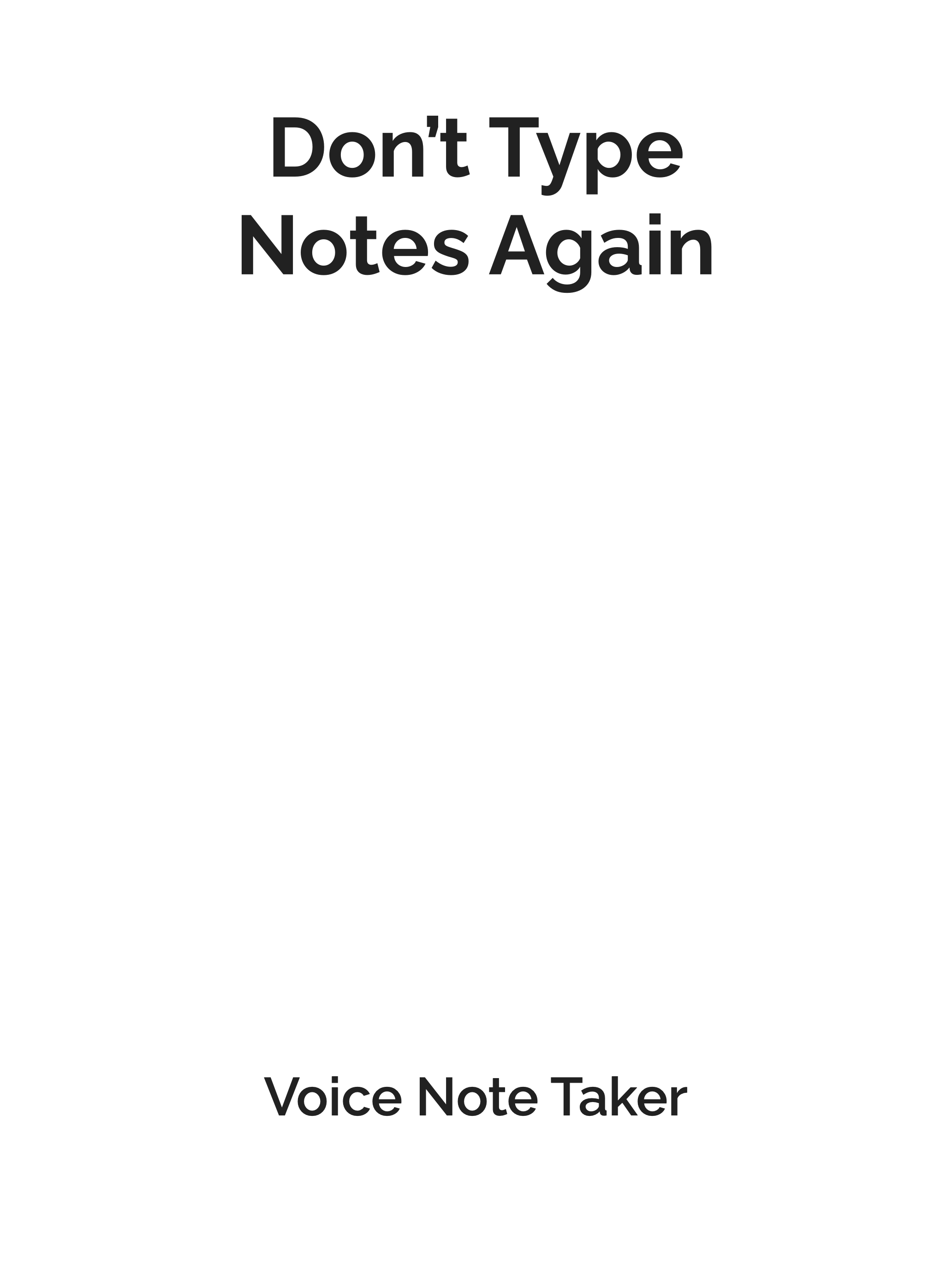 Brain Dump: Voice Journal