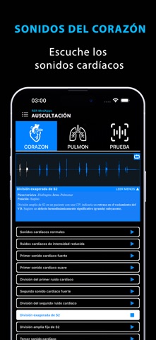 Auscultación: Ruidos Cardíacos iPhone screenshot 1