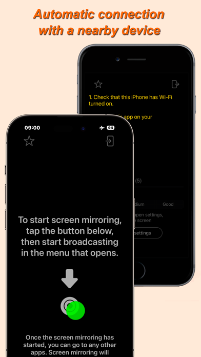 Screen Mirroring to iPhone Screenshot