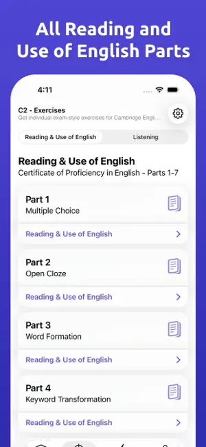 Cambridge C2 Exam Simulator screenshot 3