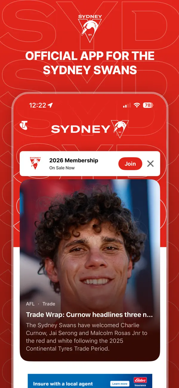 Screenshot #1 pour Sydney Swans Official App