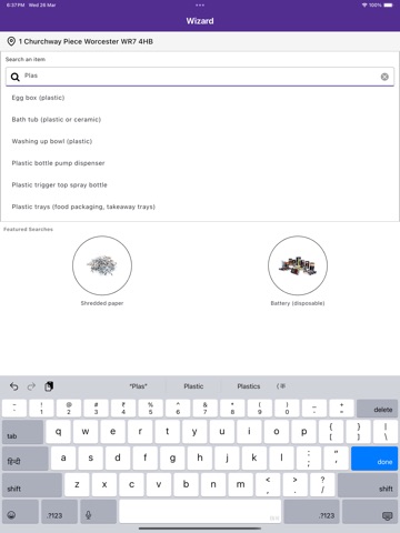 Wychavon Bin Hub iPad screenshot