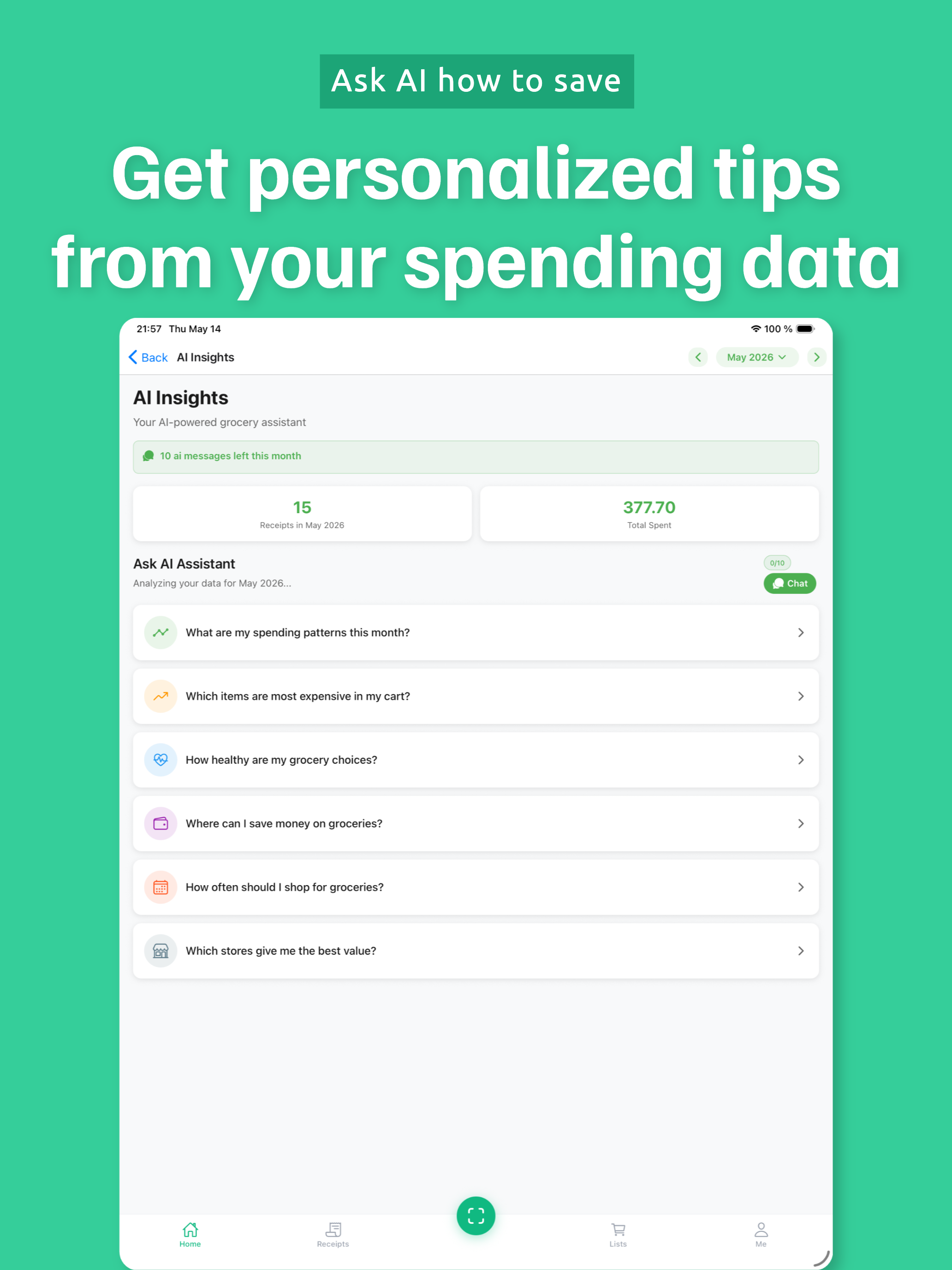 Grocery Tracker: Receipt Scan screenshot 9