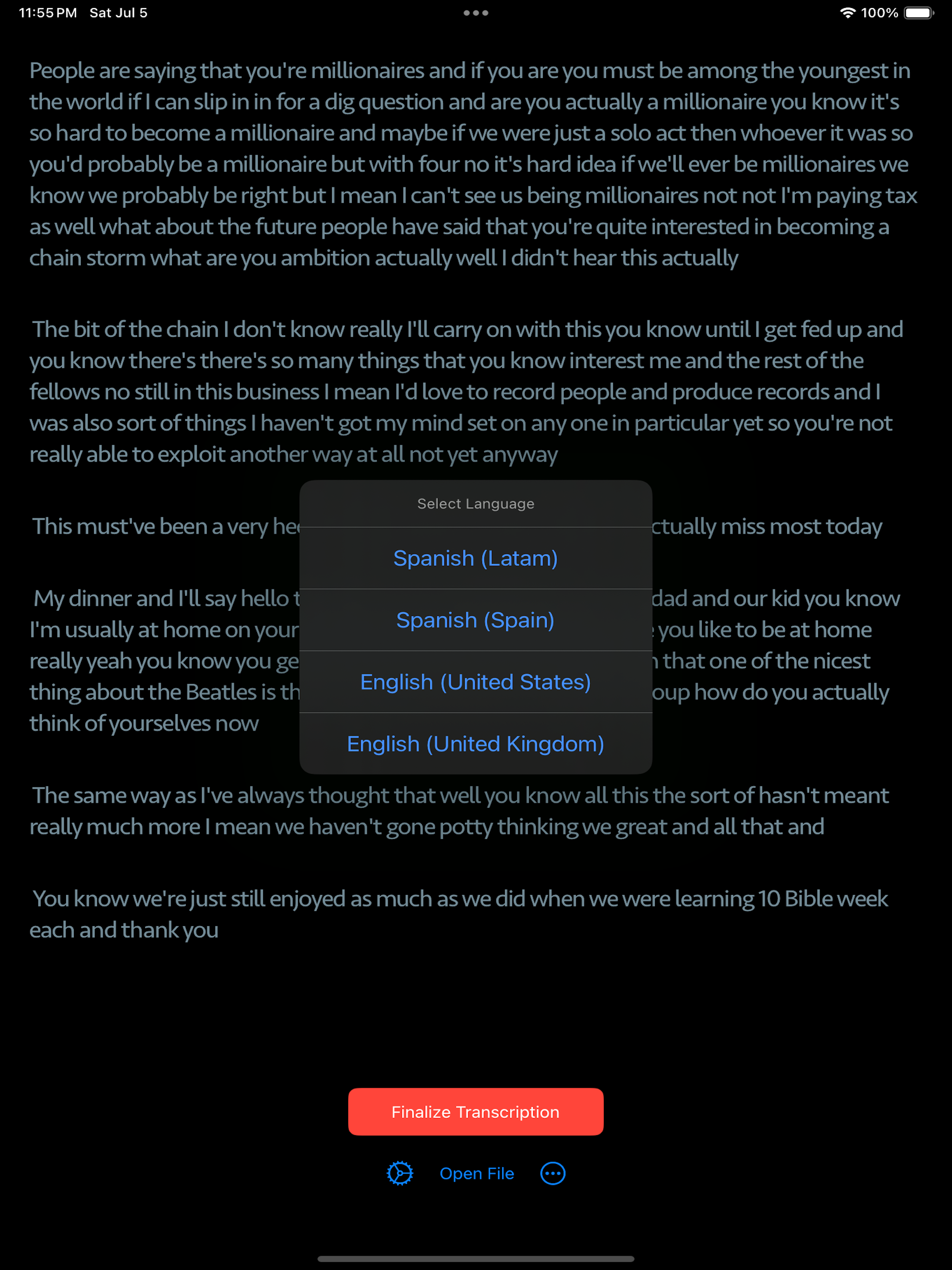 AI Speech Transcriber