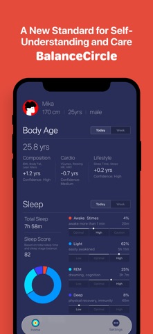 BalanceCircle: Body Age iPhone screenshot