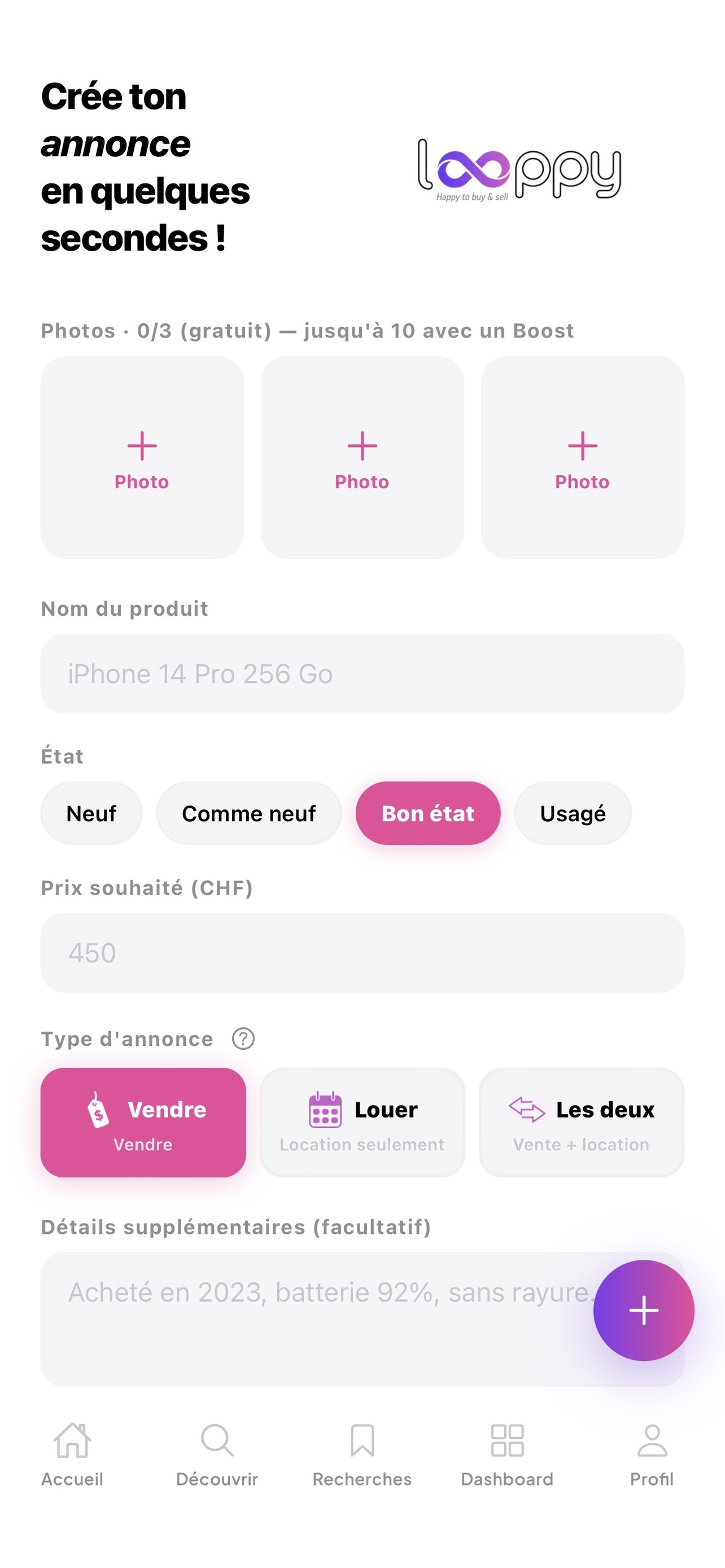 Looppy.ch screenshot 6