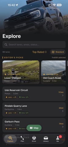 TrailUK iPhone screenshot 1