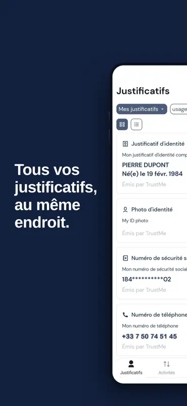 TrustMe: Identité Numérique screenshot 1 of 7