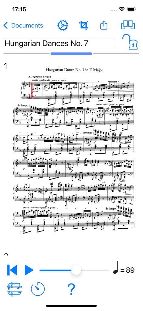 PlayScore 2 - Los usuarios pueden interactuar con sus partituras, beneficiándose de una línea de lectura que sigue el compás y la capacidad de ajustar el tempo de la reproducción musical.