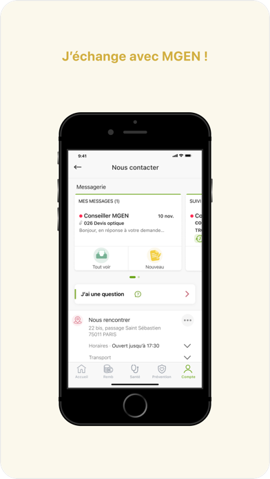 Mutuelle MGEN Espace personnel Screenshot
