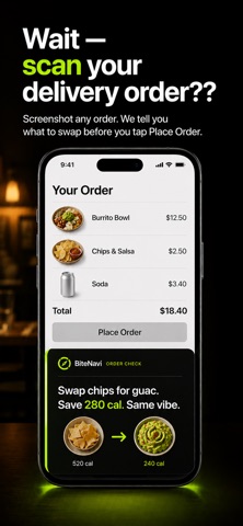 AI Food Scanner: BiteNavi iPhone screenshot