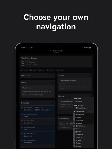 Master Tour Mobile iPad screenshot