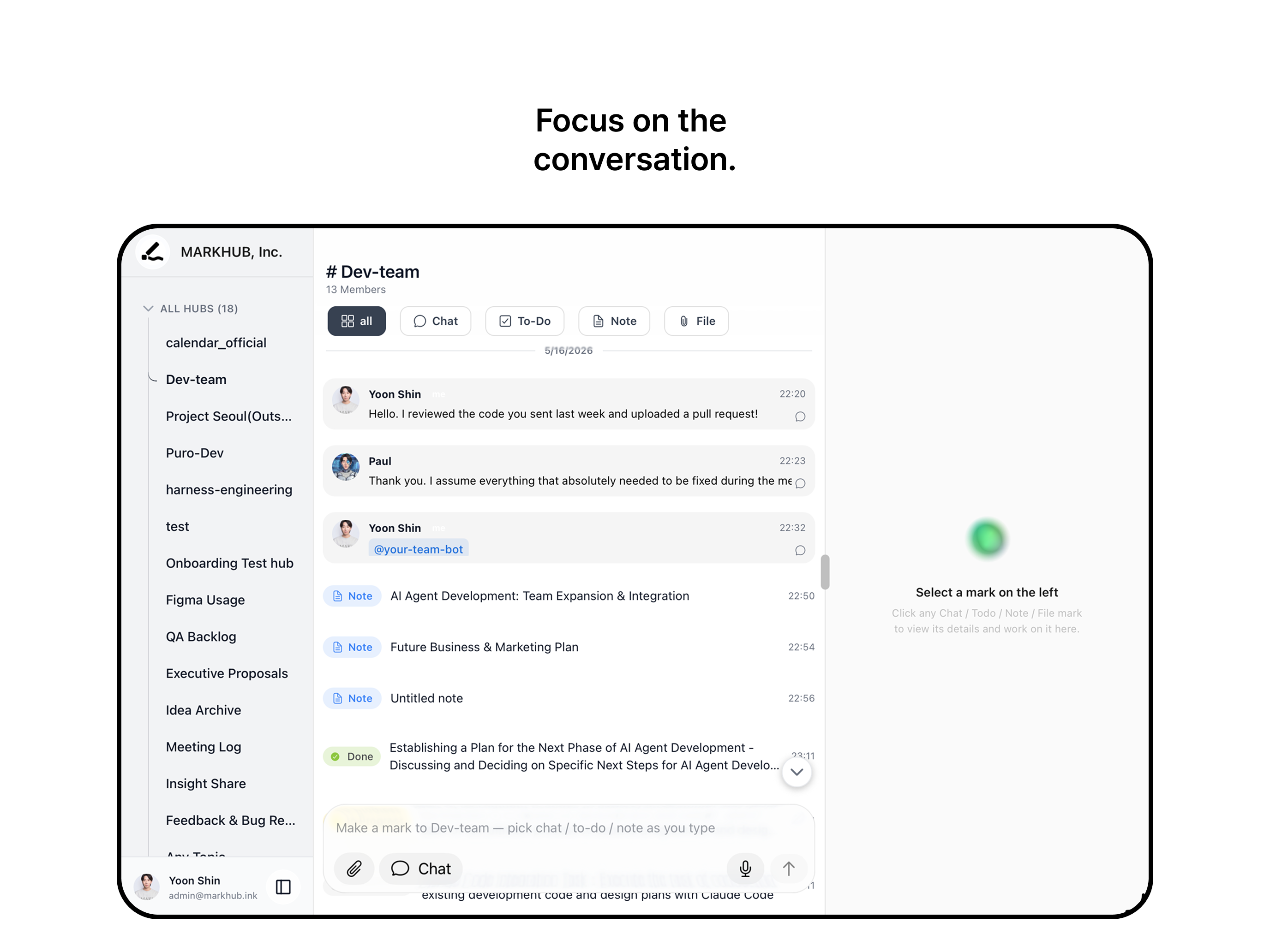 Markhub: decisions, tasks, AI screenshot 13