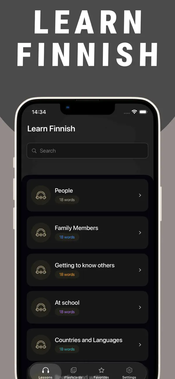 Screenshot #1 pour Learn Finnish - Lentil