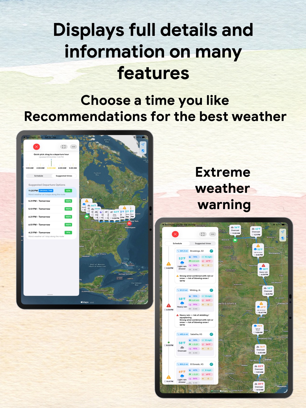 Screenshot 7 of Color Weather Trip - Road Plan