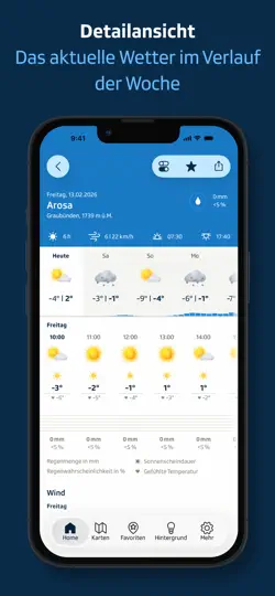 Screenshot von SRF Meteo - Wetter Schweiz auf dem iPhone 6