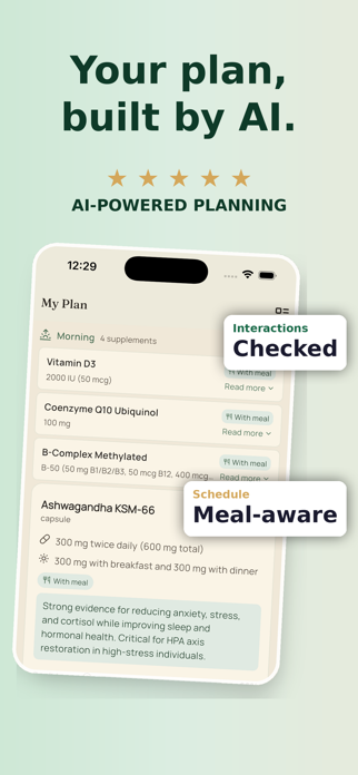 AI Supplement Planner Screenshot 2 of 5