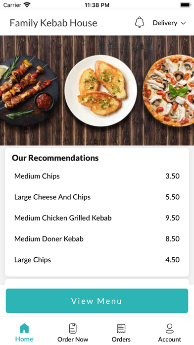 Family Kebab House Amesbury. Screenshot