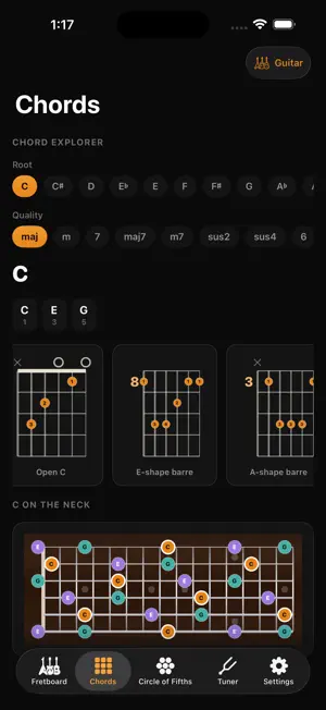 Fretkit: Guitar Scales & Tuner screenshot 4